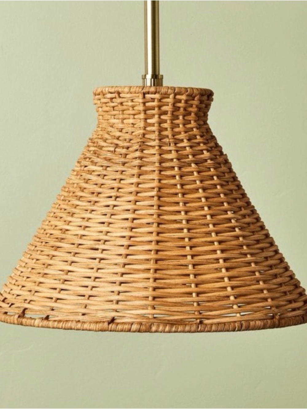 Woven Rattan Pendant Lamp Shade - Natural Tan